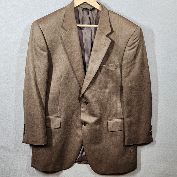 Jos. A. Bank Other - Jos A Bank Blazer Mens 43R Camel Hair Silk Blend Brown Herringbone‎ Signature